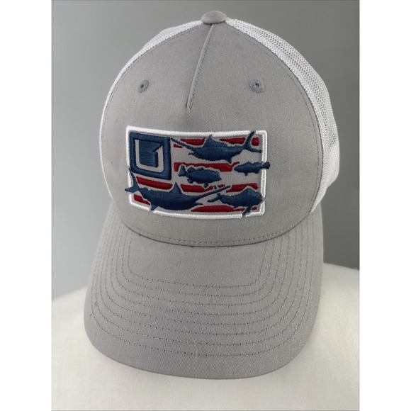 Huk Other - Huk Trophy Flag Trucker Hat Light Grey Mens One Size